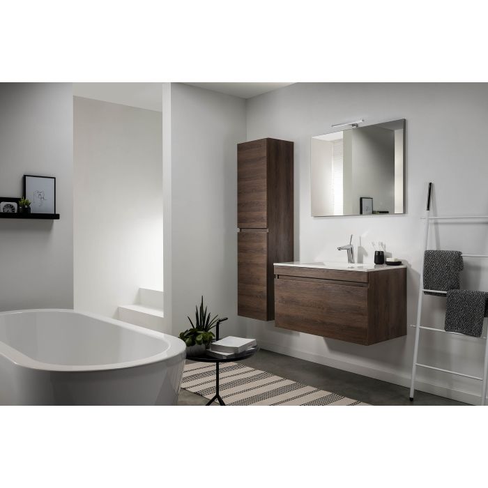 Badkamermeubel set model 1 donker eik 900mm