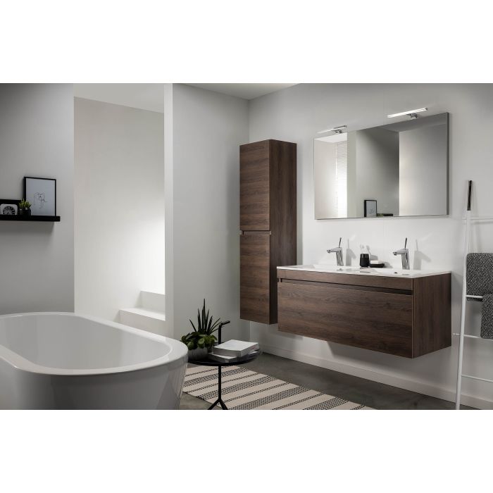 Badkamermeubel set model 1 donker eik 900mm