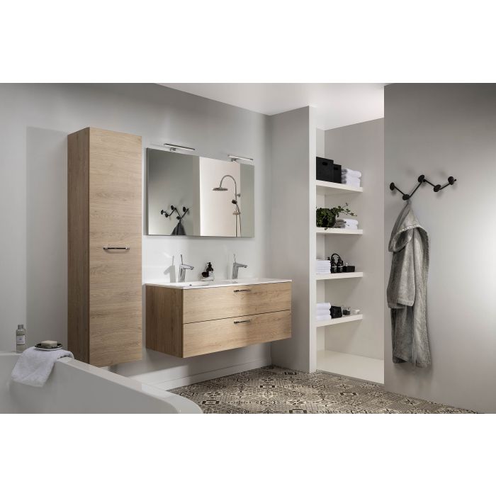 Badkamermeubel set model 2 lichte eik 1200mm