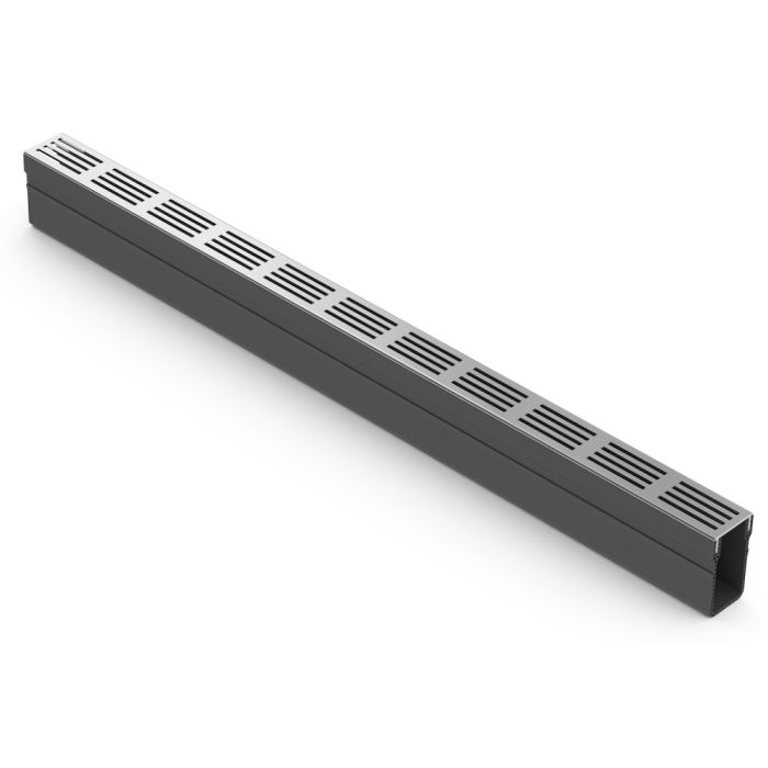 ACO slimline met designrooster aluminium