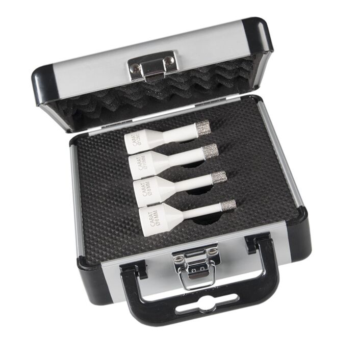 Carat EHS Tegel-/natuursteenboorset Ø6, 8, 10 & 12 mm