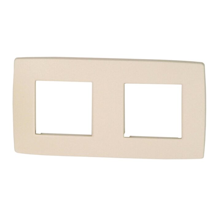 Dubbele afdekplaat horizontaal cream