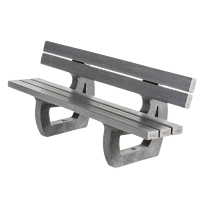 Ecoo Parkbank met leuning L200 cm