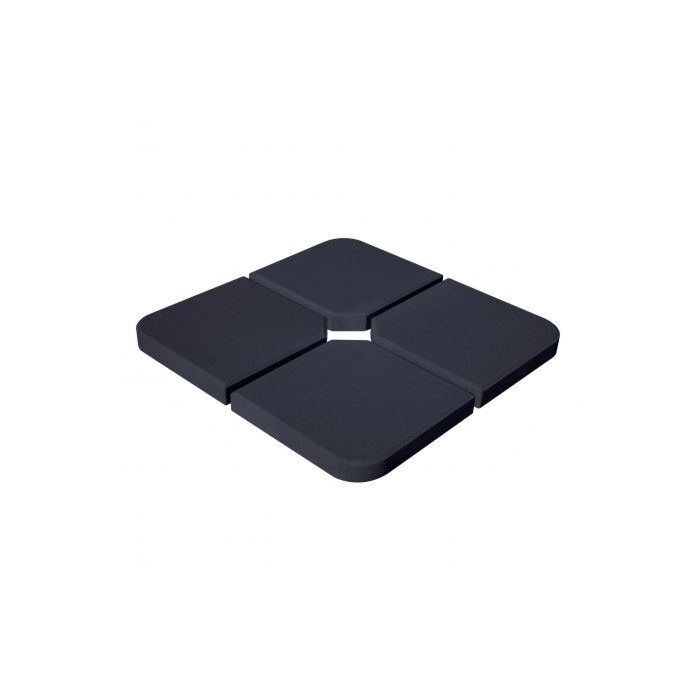 Parasolvoet Beton Zwart 46 x 46 x 6 cm 
