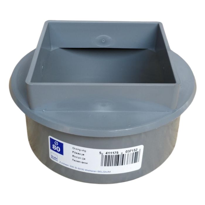 PVC verval vierkant 80/Ø110