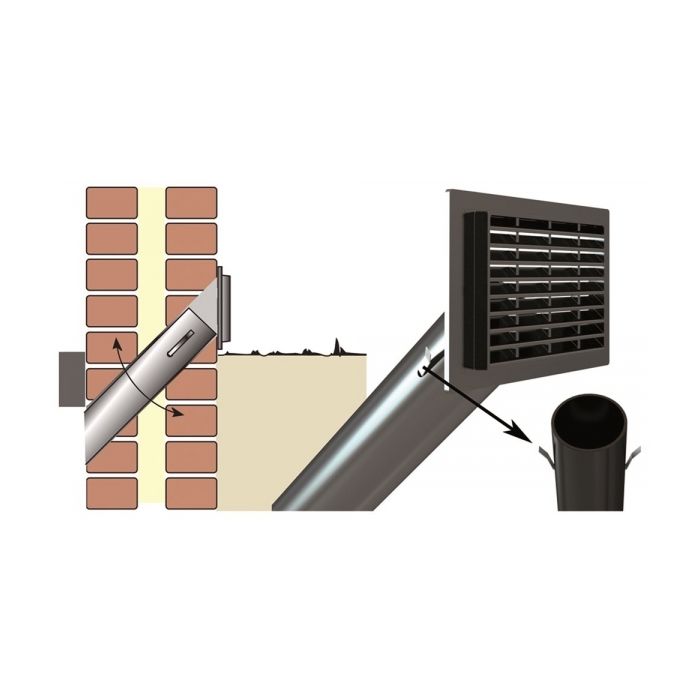 Tilmar T050 Renovatiekoker grijs rooster 13 x 9 cm