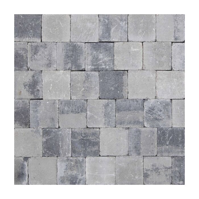 Betonklinker Damme Grijs-Zwart Getrommeld 15 x 15 x 6 cm