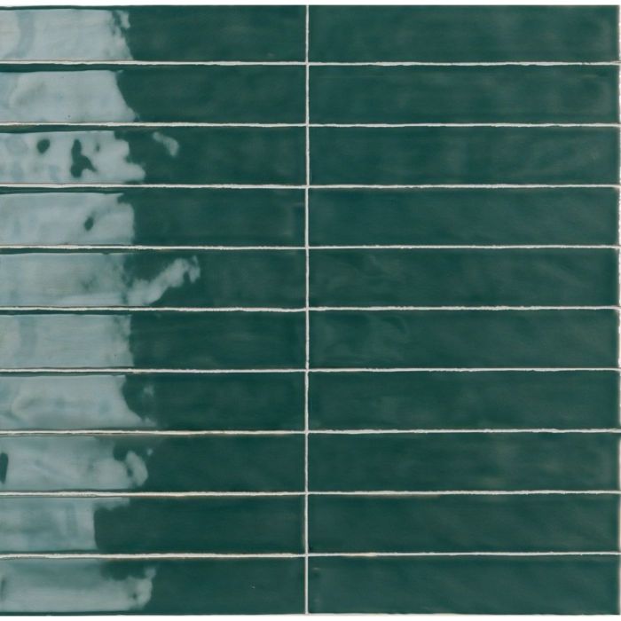 Donkergroene wandtegeltjes