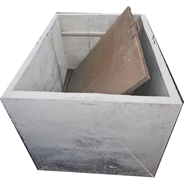 Watermeterput beton + metalen deksel 100 x 100 x 100 cm