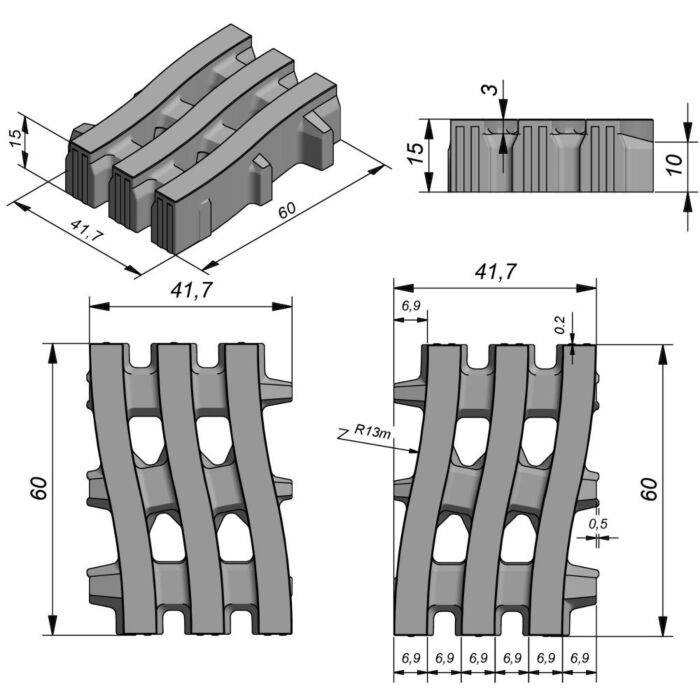 Stone & Style Aviena Wave 60 x 41,7 x 15 cm per m²