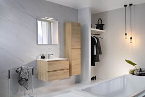 Badkamermeubel set model 2+ lichte eik 700mm