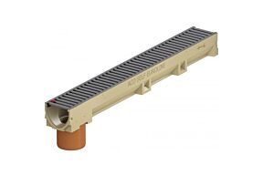 ACO Euroline 100 antraciet met uitloop