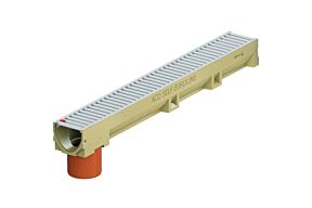 ACO Euroline 100 natural grey met uitloop