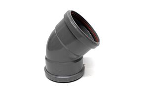 PVC Bocht Ø125 45° [2X Gemoft] Rubber