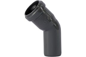 Sanitaire Bocht 45° / 1x Mof PP Ø40 Grijs