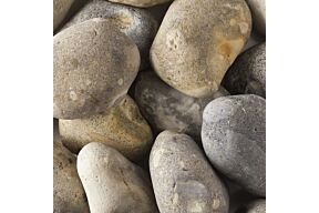 ronde keien aardse kleuren