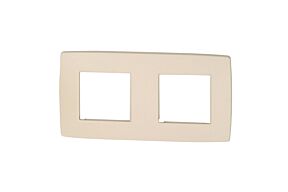 Dubbele afdekplaat horizontaal cream
