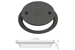 kunststof deksel mangat 60