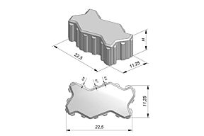 Stone & Style Jigsaw waterpasserende klinker 22,5 x 11,25 cm per m²