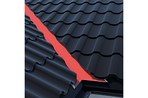 Metigla Dakplaat MPF2 Kilgoot 200 cm [RAL 9005 Structuur Zwart]