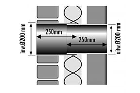 Tilmar Telescopische Muurdoorvoerbuis L250-450 / Ø200 mm