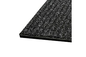 Vloermat naaldvilt geribbeld zwart