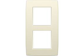 NIKO "Cream" tweevoudige afdekplaat verticaal 60 mm