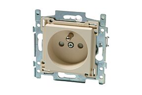 Stopcontact 28,5 mm met aarding Cream