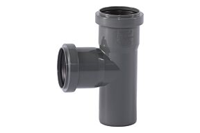 Sanitaire T-stuk 87° PP Ø40 Grijs
