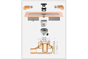 Schluter KERDI-LINE-H 50 G2 lijnafvoergoot