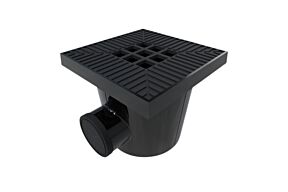 Star Point afvoerput zwart alu rooster