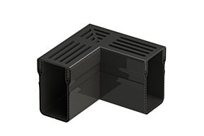 Stardrain zwart hoekstuk