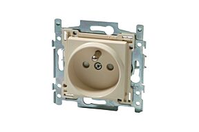 Stopcontact 21 mm met aarding Cream