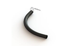 straalbocht 75mm zwart pvc