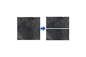 Halvering van keramische tegels