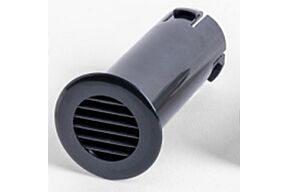 Tilmar TS-35 muurbuis met nylon rooster zwart Ø 35mm