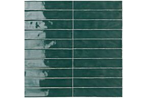 Donkergroene wandtegeltjes