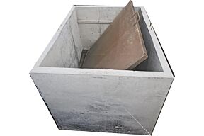 Watermeterput beton + metalen deksel 100 x 100 x 100 cm